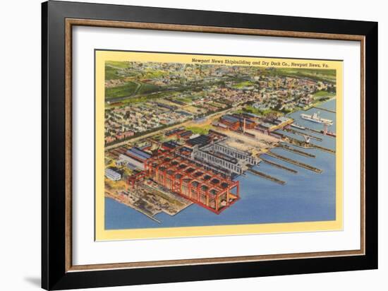 Newport News Shipyard-null-Framed Art Print