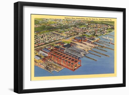 Newport News Shipyard-null-Framed Art Print