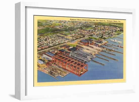 Newport News Shipyard-null-Framed Art Print