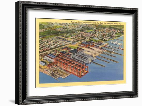 Newport News Shipyard-null-Framed Art Print