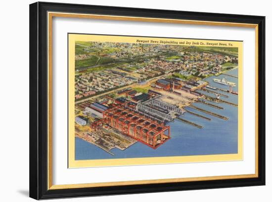 Newport News Shipyard-null-Framed Art Print