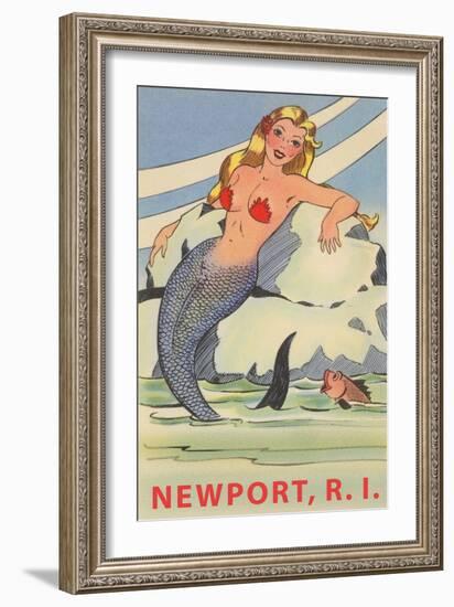 Newport, Rhode Island, Mermaid-null-Framed Art Print