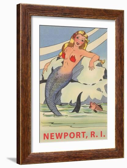 Newport, Rhode Island, Mermaid-null-Framed Art Print