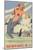 Newport, Rhode Island, Mermaid-null-Mounted Art Print