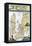 Newport, Rhode Island Nautical Chart-Lantern Press-Framed Stretched Canvas