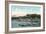 Newport, Rhode Island, Ocean Drive View of Two Large Mansions-Lantern Press-Framed Art Print