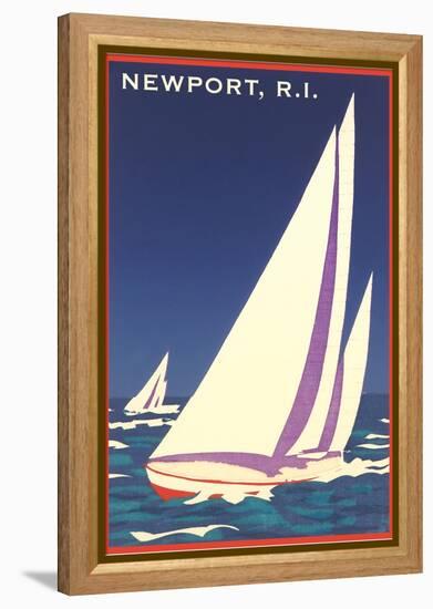 Newport, Rhode Island, Sailboat Graphics-null-Framed Stretched Canvas