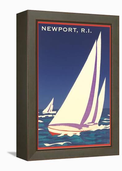 Newport, Rhode Island, Sailboat Graphics-null-Framed Stretched Canvas