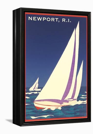 Newport, Rhode Island, Sailboat Graphics-null-Framed Stretched Canvas