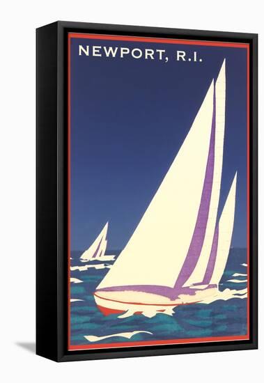 Newport, Rhode Island, Sailboat Graphics-null-Framed Stretched Canvas