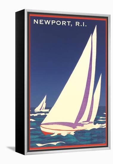 Newport, Rhode Island, Sailboat Graphics-null-Framed Stretched Canvas