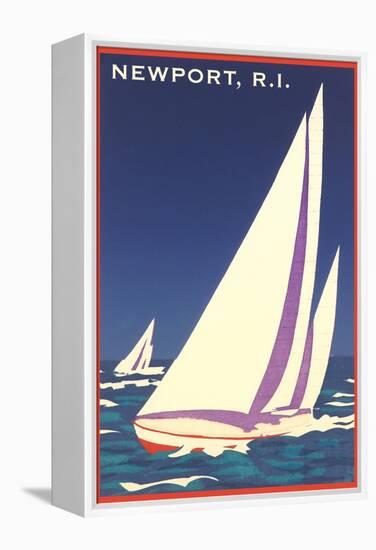 Newport, Rhode Island, Sailboat Graphics-null-Framed Stretched Canvas