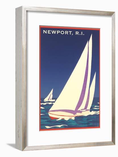 Newport, Rhode Island, Sailboat Graphics-null-Framed Art Print