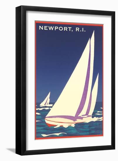 Newport, Rhode Island, Sailboat Graphics-null-Framed Art Print