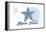Newport, Rhode Island - Starfish - Blue - Coastal Icon-Lantern Press-Framed Stretched Canvas