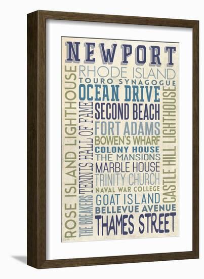 Newport, Rhode Island-Lantern Press-Framed Art Print