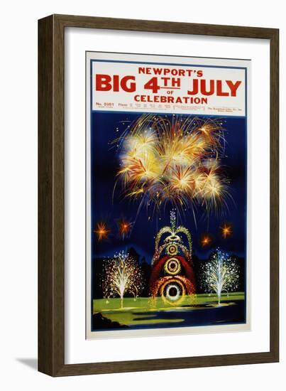Newport's Big 4th of July Celebration Poster-null-Framed Giclee Print