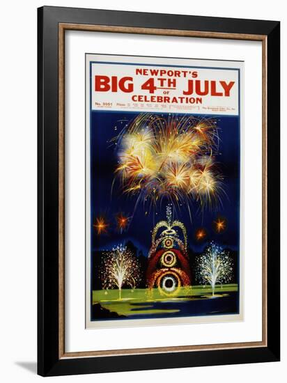 Newport's Big 4th of July Celebration Poster-null-Framed Giclee Print