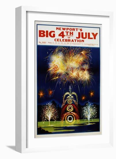 Newport's Big 4th of July Celebration Poster-null-Framed Giclee Print