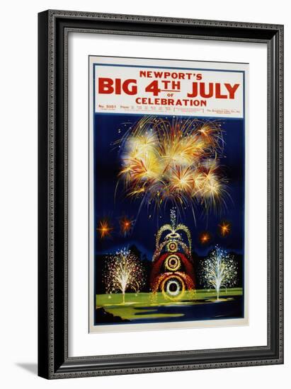 Newport's Big 4th of July Celebration Poster-null-Framed Giclee Print