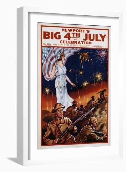 Newport's Big 4th of July Celebration Poster-null-Framed Giclee Print