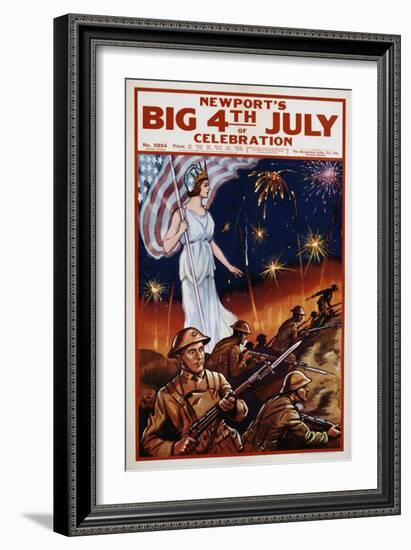 Newport's Big 4th of July Celebration Poster-null-Framed Giclee Print