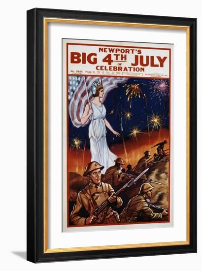 Newport's Big 4th of July Celebration Poster-null-Framed Giclee Print