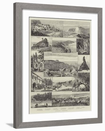 Newquay, Cornwall-null-Framed Giclee Print