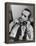 News Commentator, Edward R. Murrow with cigarette in mouth, tie loose, resting in his chair-Lisa Larsen-Framed Premier Image Canvas