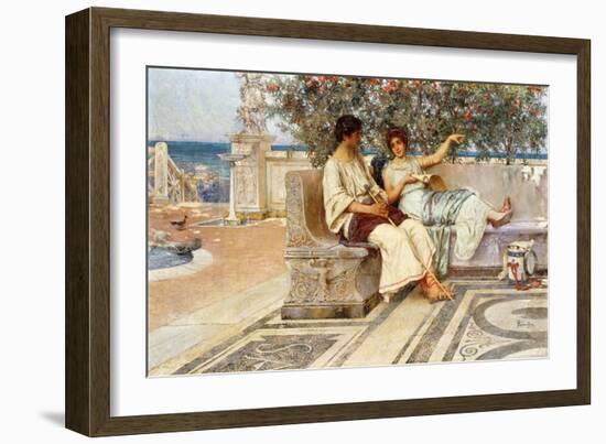 News from Afar (Oil on Canvas)-Domenico Pennacchini-Framed Giclee Print