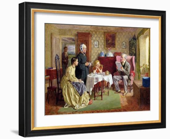 News from the War, 1867 (W/C on Paper)-Charles Green-Framed Giclee Print