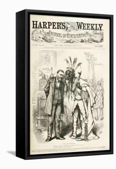 News in Washington, 1875-Thomas Nast-Framed Premier Image Canvas