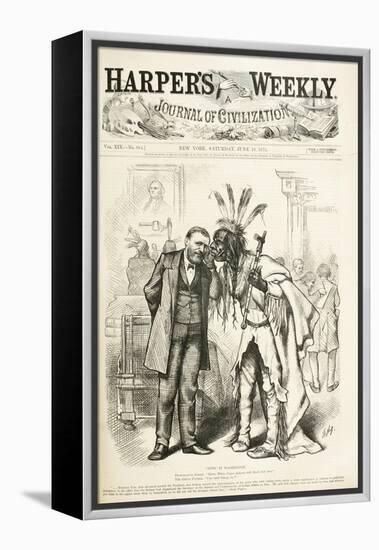 News in Washington, 1875-Thomas Nast-Framed Premier Image Canvas