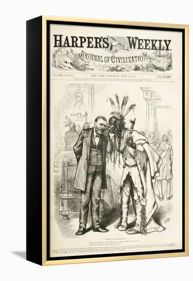 News in Washington, 1875-Thomas Nast-Framed Premier Image Canvas