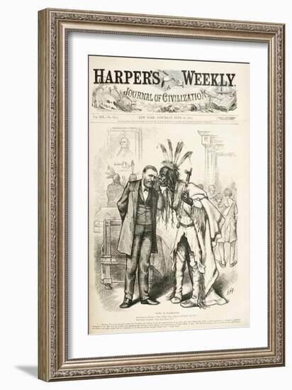 News in Washington, 1875-Thomas Nast-Framed Giclee Print