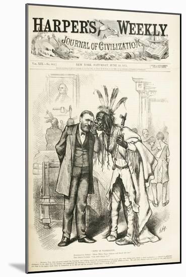 News in Washington, 1875-Thomas Nast-Mounted Giclee Print