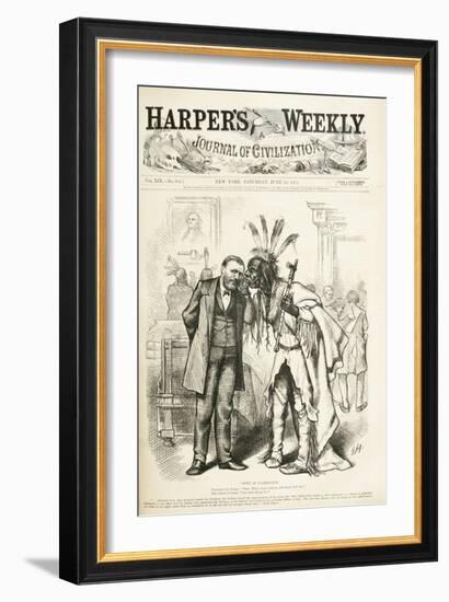 News in Washington, 1875-Thomas Nast-Framed Giclee Print