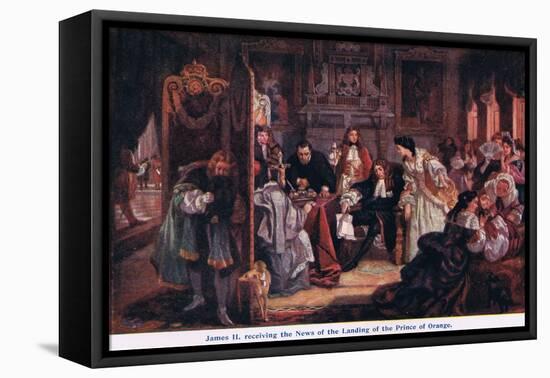 News of the Landing of the Prince of Orange-Edward Matthew Ward-Framed Premier Image Canvas