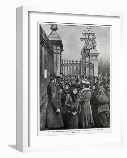 News of Victoria's Death-HM Paget-Framed Art Print