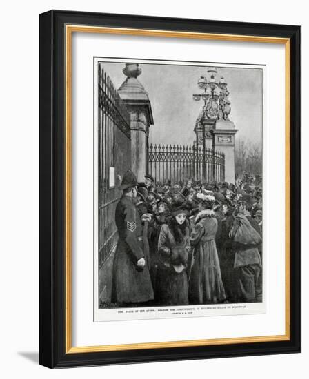 News of Victoria's Death-HM Paget-Framed Art Print