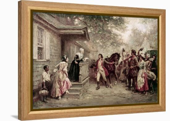 News of Yorktown, Brought to Washington's Mother-Jean Leon Gerome Ferris-Framed Premier Image Canvas