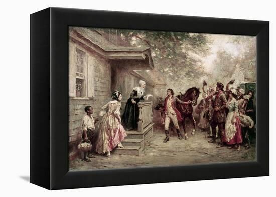 News of Yorktown, Brought to Washington's Mother-Jean Leon Gerome Ferris-Framed Premier Image Canvas