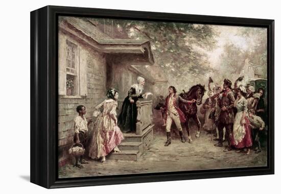 News of Yorktown, Brought to Washington's Mother-Jean Leon Gerome Ferris-Framed Premier Image Canvas