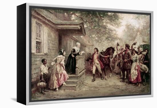 News of Yorktown, Brought to Washington's Mother-Jean Leon Gerome Ferris-Framed Premier Image Canvas