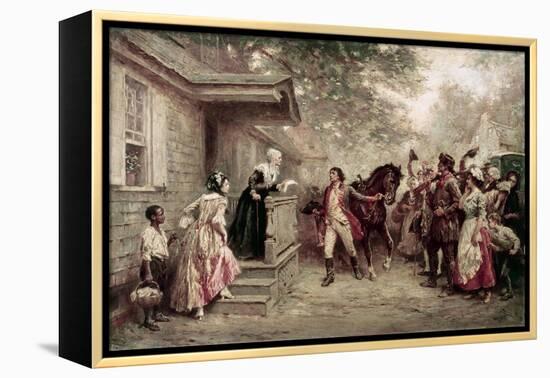 News of Yorktown, Brought to Washington's Mother-Jean Leon Gerome Ferris-Framed Premier Image Canvas