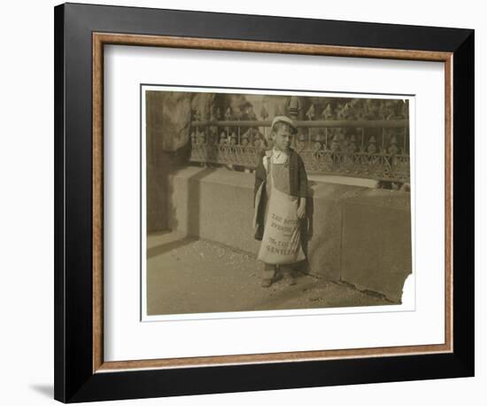 Newsboy Freddie Kafer-Lewis Wickes Hine-Framed Photographic Print