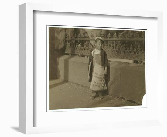 Newsboy Freddie Kafer-Lewis Wickes Hine-Framed Photographic Print