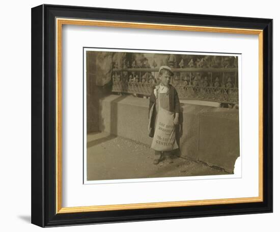 Newsboy Freddie Kafer-Lewis Wickes Hine-Framed Photographic Print