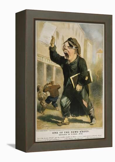 Newsboy Shouting, 1847-Sarony & Major-Framed Premier Image Canvas