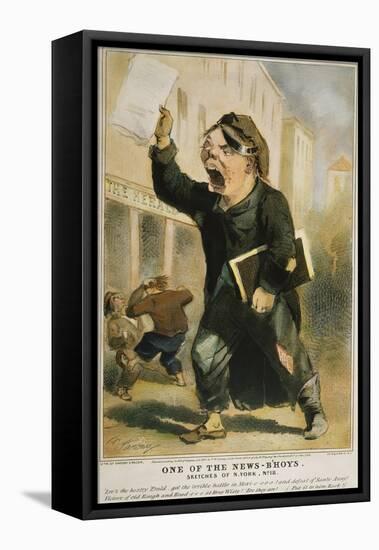 Newsboy Shouting, 1847-Sarony & Major-Framed Premier Image Canvas
